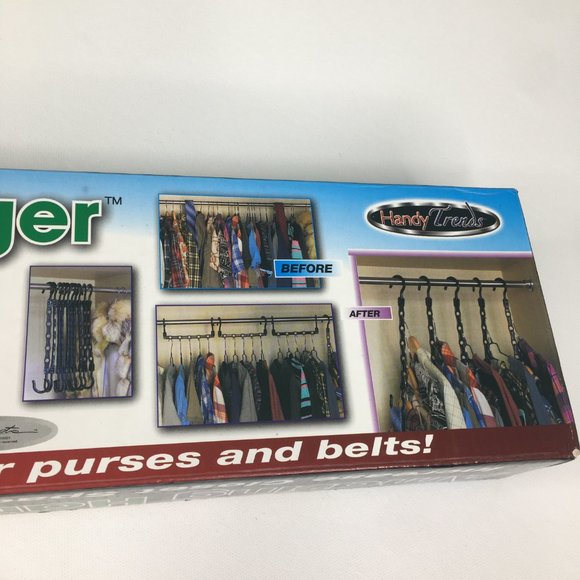 Closet Hangers Increase Space Clothes Organizer Storage Purses Belts - Picture 3 of 16